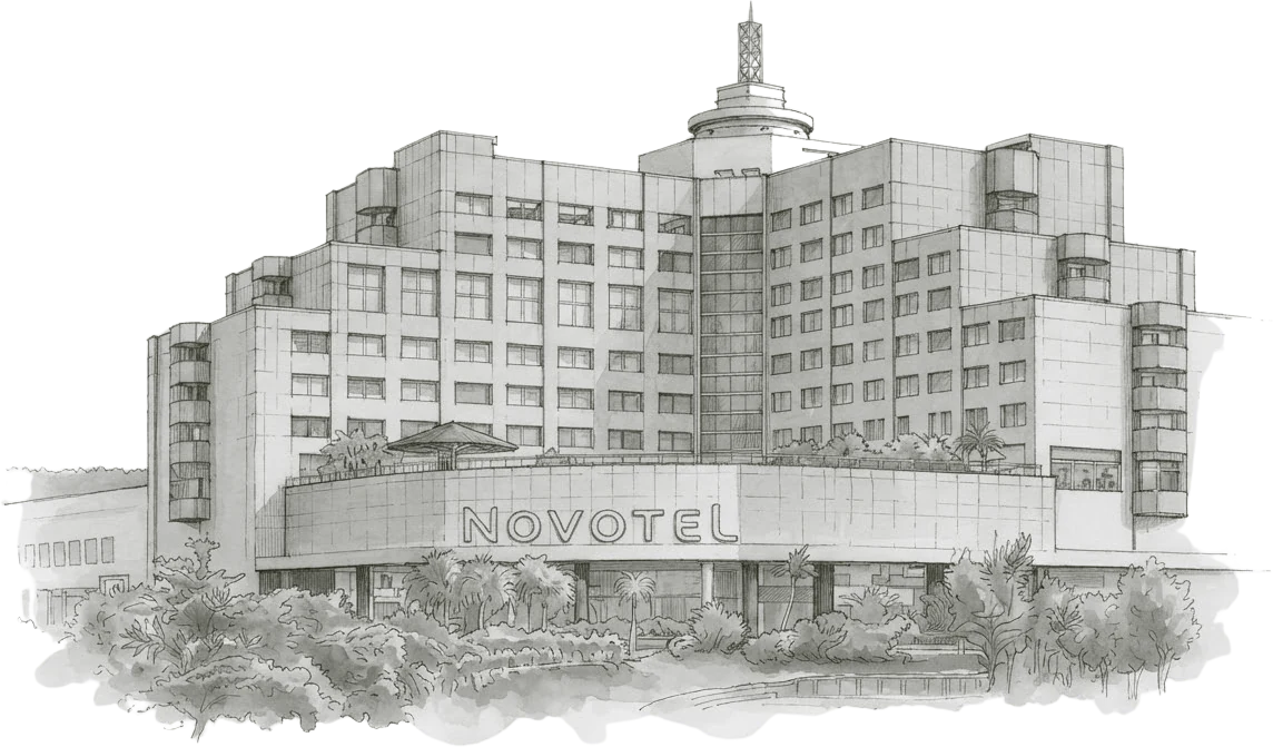 Sketsa Hotel Novotel Balikpapan, tempat acara